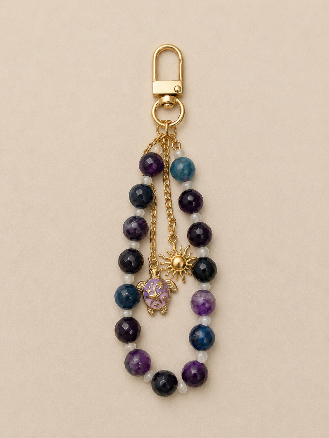 purple bag charm