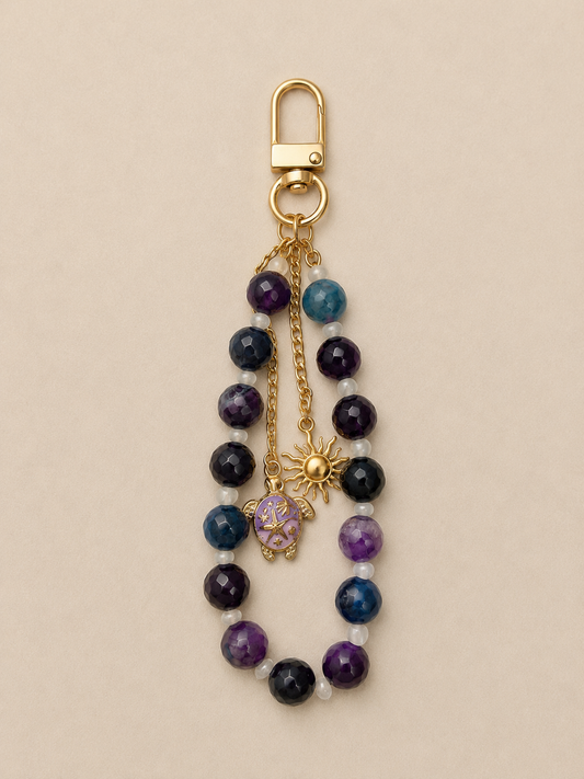 purple bag charm